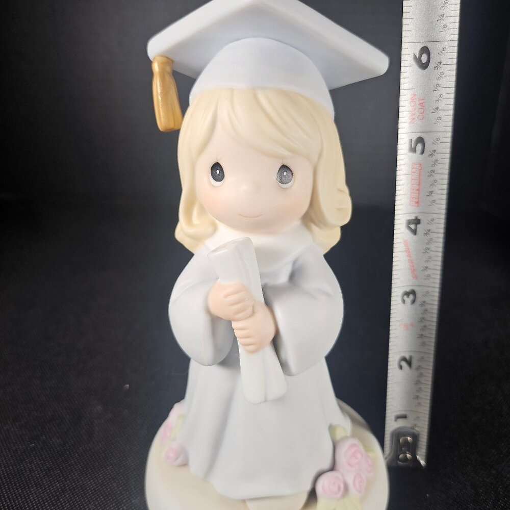 Precious Moments Graduation The Lord Is The Hope Of Our Future Blonde Haired - Picture 8 of 9